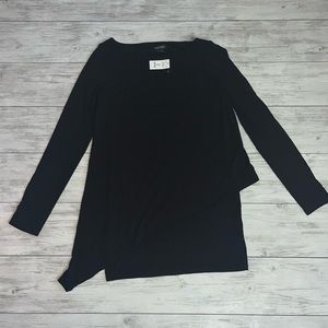 WHBM Black Asymmetrical Tunic Size XS NWT